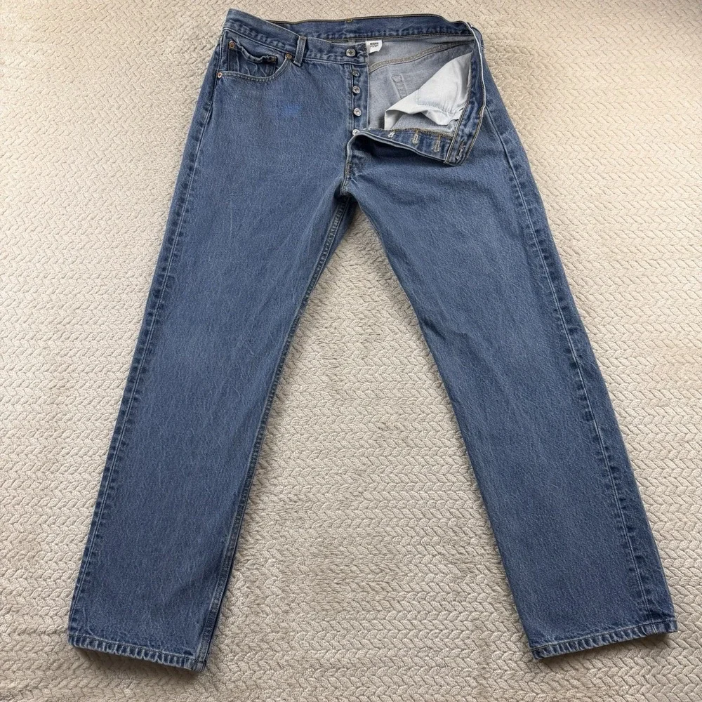 Vintage Levi's 501xx Button Fly‎ Jeans Men's 38x34 Grunge Denim 90's Rockabilly